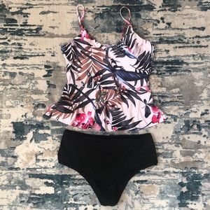 NWT Shein Floral Tankini top size L